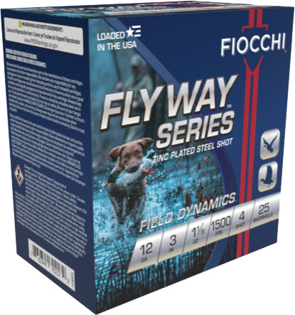 Fiocchi Flyway 12ga 3" #4 - 1500fps 1-1/8oz 25rd 10bx/cs