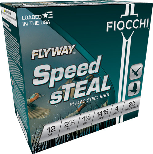 Fiocchi Flyway Steal 12ga 2.75 - #4 1415fps 1-1/8 25rd 10bx/cs