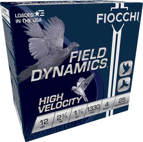 Fiocchi 12ga 2.75" 1330fps - 1-1/4oz #4 25rd 10bx/cs