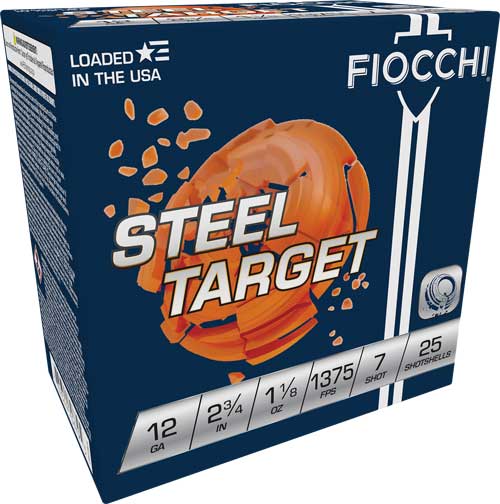 Fiocchi 12ga 2.75" 1-1/8oz #7 - 1375fps Steel 250rd Case Lot