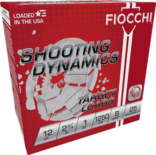 Fiocchi 12ga 2.75" 1oz #8 - 1250fps 250rd Case Lot