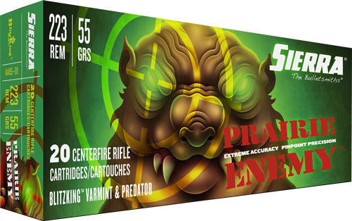 Sierra Prairie Enemy 223 Rem - 55gr Blitzking 20rd 10bx/cs