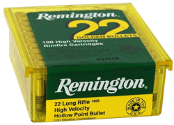 Remington 22 Lr High Velocity - 36gr Lead-hp 100rd 50bx/cs