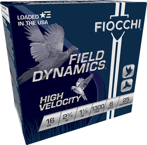 Fiocchi 16ga 2.75" 1300fps - 1-1/8oz #6 25rd 10bx/cs