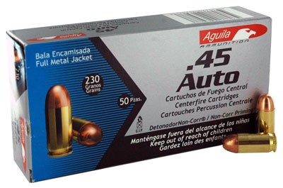 Aguila 45 Acp 230gr Fmj-rn - 50rd 20bx/cs