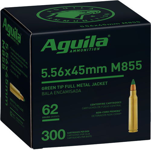 Aguila 5.56x45mm 62gr Greentip - 300rd 4bx/cs