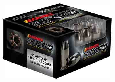 Barnes Tac-xpd 45 Acp +p 185gr - Tac Xp 20rd 10bx/cs