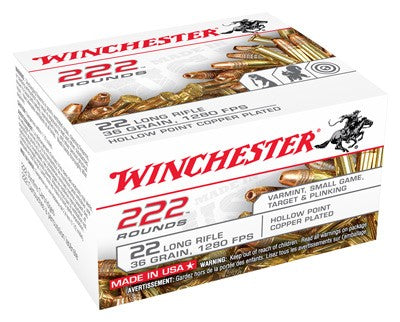 Winchester 22lr 36gr Lead Hp - 222rd 10bx/cs Case Lot