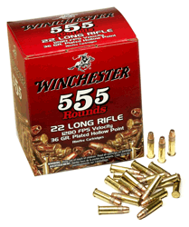 Winchester 22lr 1280fps 36gr - Plated Hp 555rd Bulk Pack