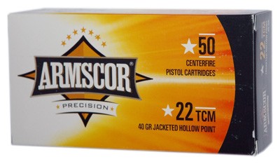 Armscor 22 Tcm 40gr Jhp - 50rd 20bx/cs