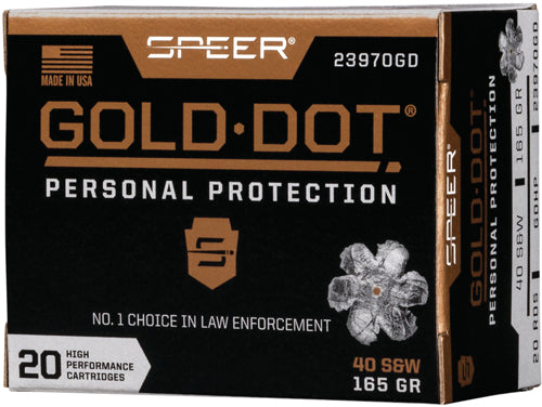 Speer Gold Dot 40sw 165gr - Gdhp 20rd 10bx/cs