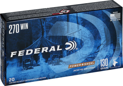 Federal Power-shok 270win - 130gr Sp 20rd 10bx/cs