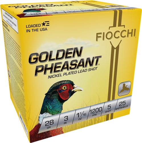 Fiocchi Gldn Phsant 28ga 3" #5 - 1200fps 1-1/16oz 25rd 10bx/cs