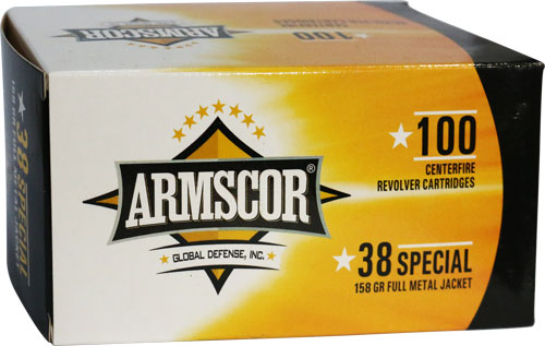 Armscor 38 Special 158gr Fmj - 100rd 12bx/cs