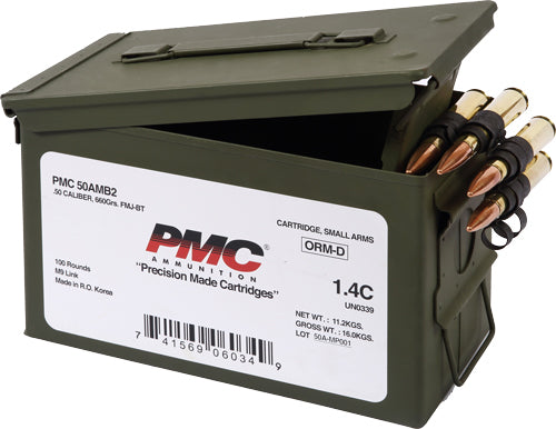 Pmc 50 Bmg Ammo Can 660gr - Linked Fmj-bt 100rd