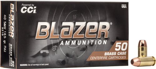 Cci 40 Sw 165gr Fmj Blazer - Brass 50rd 20bx/cs