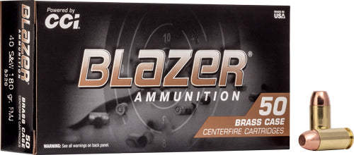 Cci 40 Sw 180gr Fmj Blazer - Brass 50rd 20bx/cs