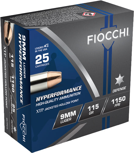 Fiocchi 9mm Luger 115gr Xtp-hp - 25rd 20bx/cs