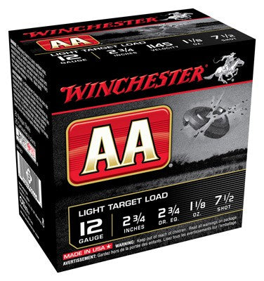 Winchester Aa 12ga 1-1/8ox 7.5 - 1145fps 250rd Case Lot