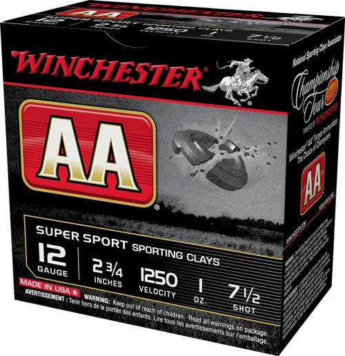 Winchester Aa Trgt 12ga 2.75" - 1oz #7.5 250rd Case Lot