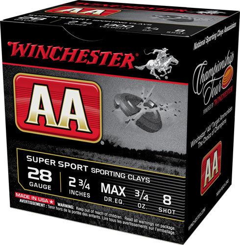 Winchester Aa 28ga 3/4oz #8 - 1300fps 250rd Case Lot