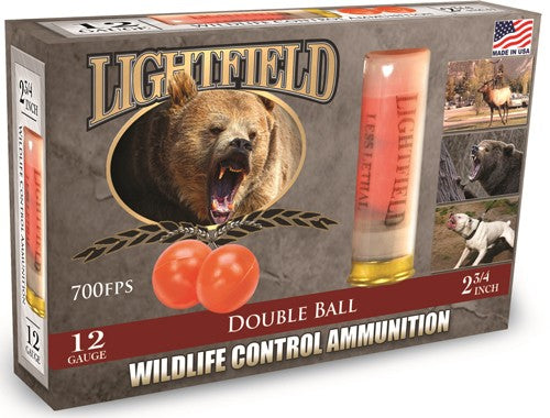 Lightfield 12ga 2.75" W/2 - Rubber Balls 5rd 10bx/cs