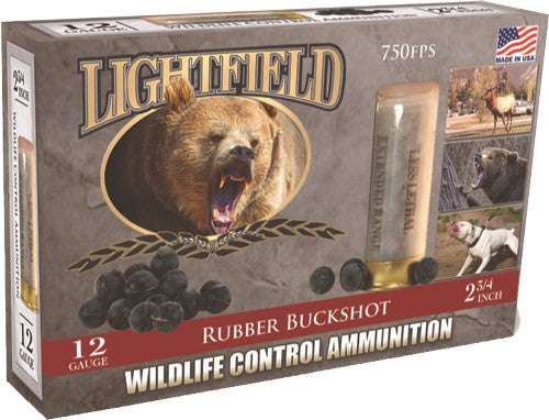 Lightfield 12ga 2.75" 21-balls - Rubber Buckshot 5rd 10bx/cs