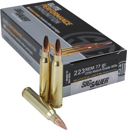 Sig 223rem 77gr Open Tip Match - 20rd 25bx/cs