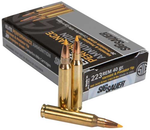 Sig 223 Remington 40gr - Varmint/predator 20rd 10bx/cs