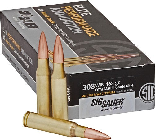 Sig 308 Winchester 168gr Otm - 20rd 10bx/cs