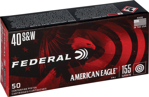 Federal Ae 40sw 155gr Fmj-tc - 50rd 20bx/cs