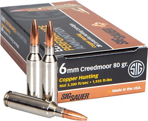 Sig 6mm Cm 80gr Elite - Copper Hunting 20rd 10bx/cs