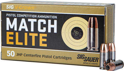 Sig 9mm Luger 147gr Elite - Competition Jhp 50rd 20bx/cs