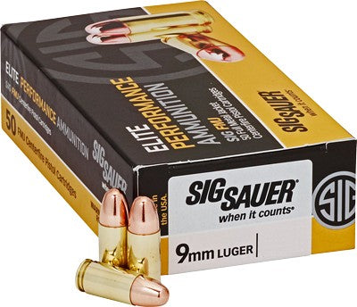 Sig 9mm Luger 124gr Fmj - 50rd 20bx/cs