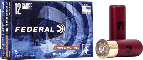 Federal 12ga 2.75" 1oz 1610fps - Rifled Slug 5rd 50bx/cs