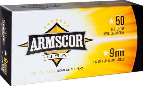 Armscor 9mm Luger 147gr Fmj - 50rd 20bx/cs