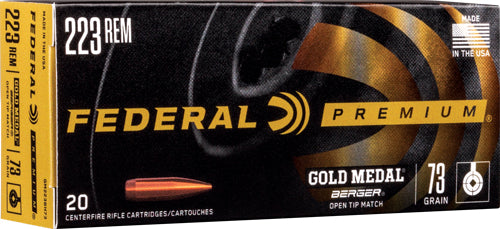 Federal Gold Medal 223rem 73gr - Berger Hybrid Bthp 20rd 10bx/c