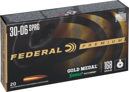 Federal Gold Medal 30-06 168gr - Sierra Matchking 20rd 10bx/cs