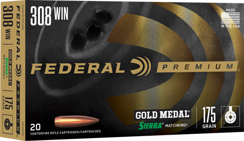 Federal Gold Medal 308win 175g - Sierra Matchking 20rd 10bx/cs