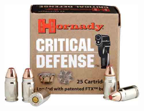 Hornady Critical Defense 40sw - 165gr Ftx 20rd 10bx/cs