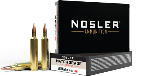 Nosler Match Grade 26 Nosler - 140gr Custom Hpbt 20rd 10bx/cs