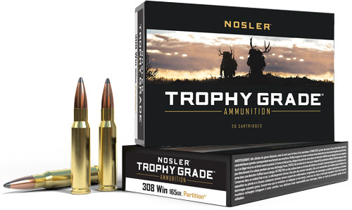 Nosler Trophy Grade 308win 165 - 20rd 10bx/cs Gr Partition