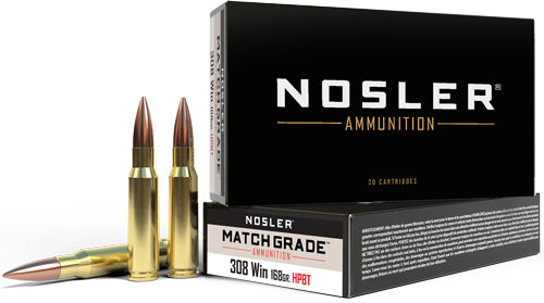 Nosler Match Grade 308win 168g - Custom Comp Hpbt 20rd 10bx/cs