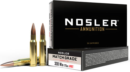 Nosler Match 308win 175gr - Custom Comp Hpbt 20rd 10bx/cs