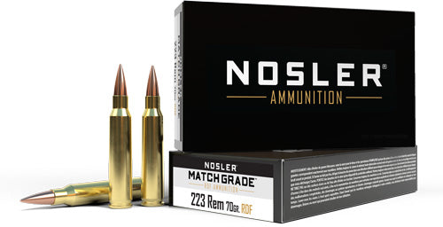 Nosler Match Grade 223rem 70gr - Rdf Hpbt 20rd 20bx/cs