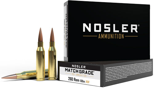 Nosler Match 260rem 130gr Bthp - Reduced Drag 20rd 10bx/cs