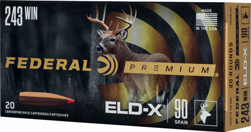 Federal 243 Win 90gr   R - Eld-x 20rd 10bx/cs