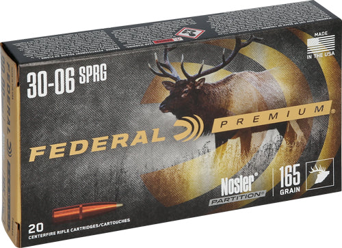 Federal 30-06 Spfld 165gr - Nosler Partition 20rd 10bx/cs