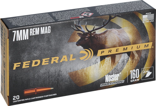 Federal Premium 7mm Rm 160gr - Nosler Partition 20rd 10bx/cs