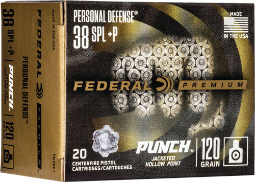 Federal Punch 38 Spl 120gr - Jhp 20rd 10bx/cs